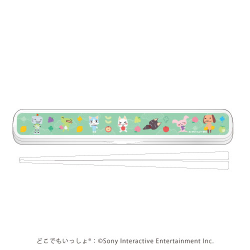 キャラおはしケースセット「どこでもいっしょ Design produced by Sanrio」01/整列デザイン 果物ver.[A3]《在庫切れ》