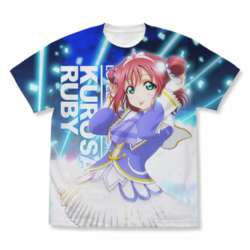 ラブライブ！サンシャイン！！ 黒澤ルビィ フルグラフィックTシャツ Over the Rainbow Ver./WHITE-L（再販）[コスパ]《01月予約》