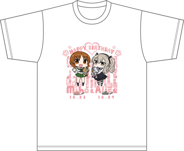 ガールズ＆パンツァー最終章 Tシャツ 西住みほ＆島田愛里寿バースデー Lサイズ[ムービック]《12月予約》