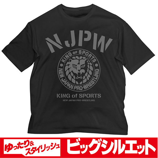 新日本プロレスリング ライオンマーク ビッグシルエットTシャツ/BLACK-XL（再販）[コスパ]《02月予約》