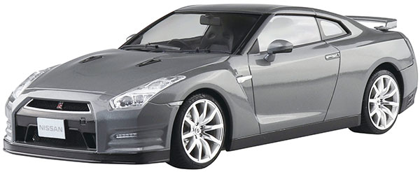 1/24 プリペイントモデル No.02-B ニッサン R35 GT-R ’14 ダークメタルグレー プラモデル[アオシマ]《在庫切れ》のサムネイル