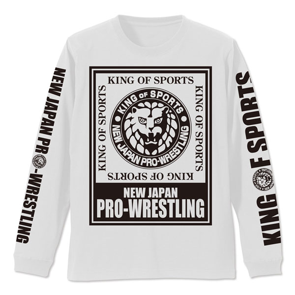 新日本プロレスリング ライオンマーク ビッグシルエットロングスリーブTシャツ/WHITE-XL（再販） コスパ 《07月予約》