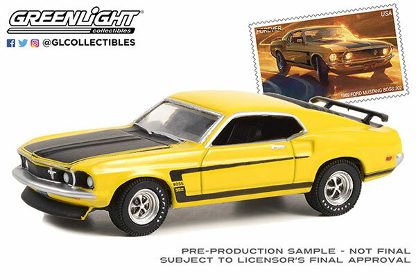 1/64 1969 Ford Mustang Boss 302 - United States Postal Service USPS ： 2022 Pony Car Stamp Collection by Artist Tom Fritz《発売済・在庫品》