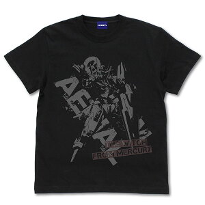 機動戦士ガンダム 水星の魔女 ガンダム・エアリアル Tシャツ/BLACK-L（再販）[コスパ]《06月予約》