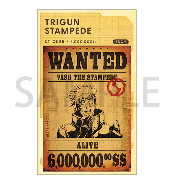 TRIGUN STAMPEDE ステッカー 手配書 6000000$$[ムービック]《03月予約》