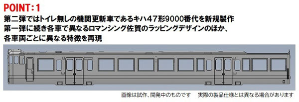 98539 JR キハ47-8000形ディーゼルカー(ロマンシング佐賀ラッピング)セットC(4両) TOMIX 【送料無料】《発売済 在庫品》
