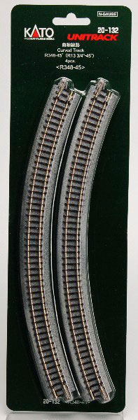 20-132 曲線線路R348-45° (4本入)[KATO]《発売済・在庫品》