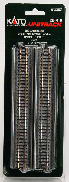 20-410 単線高架直線線路186mm (2本入)[KATO]《発売済・在庫品》