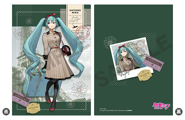 初音ミク シングルクリアファイル グリーン[クラックス]《発売済・在庫品》