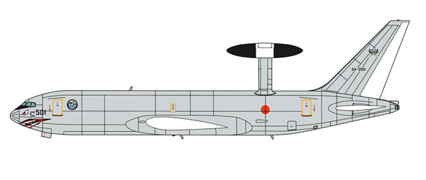 1/200 E-767 エーワックス “警戒航空団 40周年記念” プラモデル[ハセガワ]《在庫切れ》のサムネイル