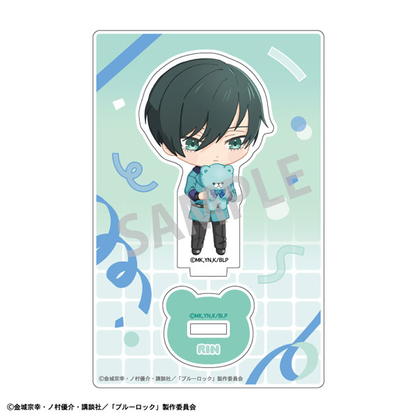 ブルーロック ミニアクリルスタンド 糸師凛/テディベア 描き起こし[カミオジャパン]《発売済・在庫品》のサムネイル