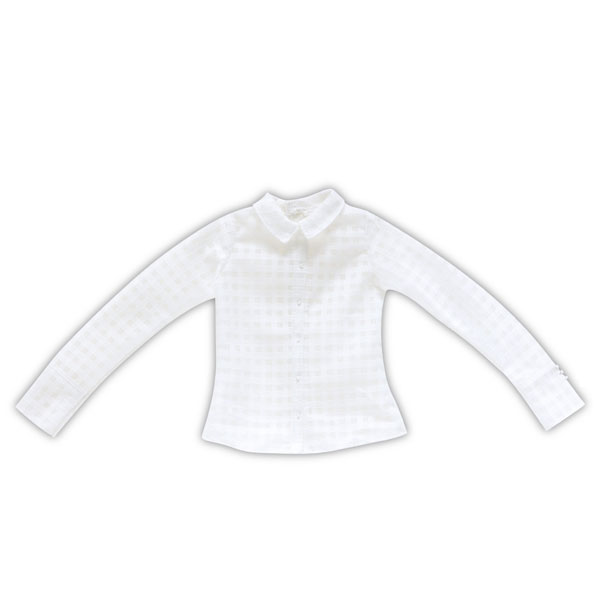 1/3スケール用 AZO2 The luxual シアーチェックブラウス ホワイト (ドール用)[アゾン]《発売済・在庫品》