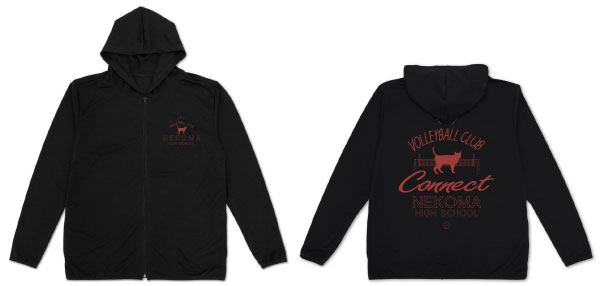 ハイキュー！！ 音駒高校バレーボール部 薄手ドライパーカー/BLACK-M（再販）[コスパ]《02月予約》