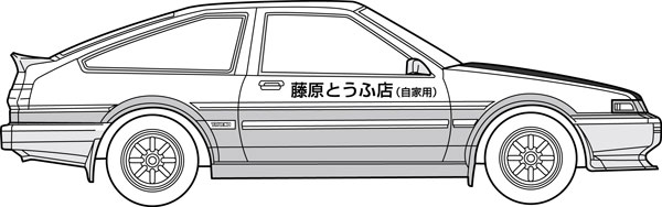 1/24 頭文字Dシリーズ No.019 トレノAE86 カーボンボンネット藤原拓海 プラモデル[フジミ模型]《発売済・在庫品》