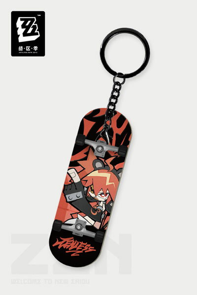 ゼンレスゾーンゼロ 新エリー都シリーズ デフォルメ指先スケートボードキーホルダー 白祇重工 クレタ ..