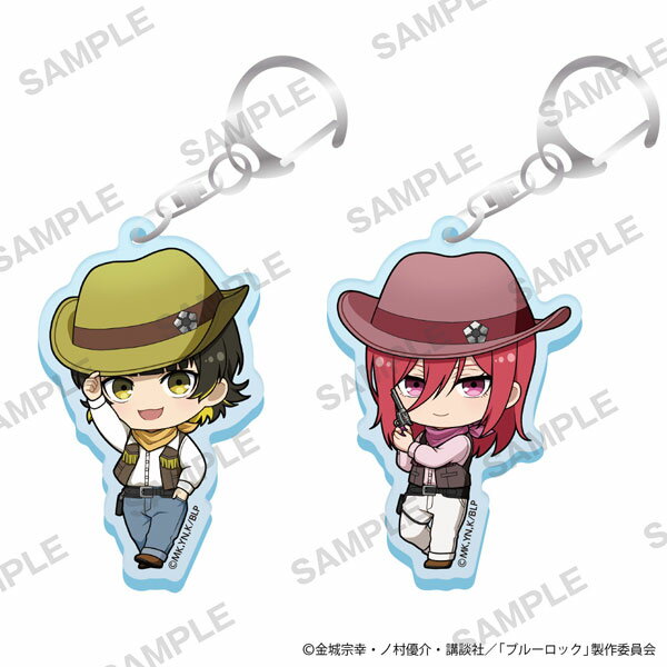 TVアニメ「ブルーロック」ミニキャラアクリルキーホルダーセット カウボーイ Ver. 蜂楽廻 千切豹馬 セット[KADOKAWA]《発売済・在庫品》