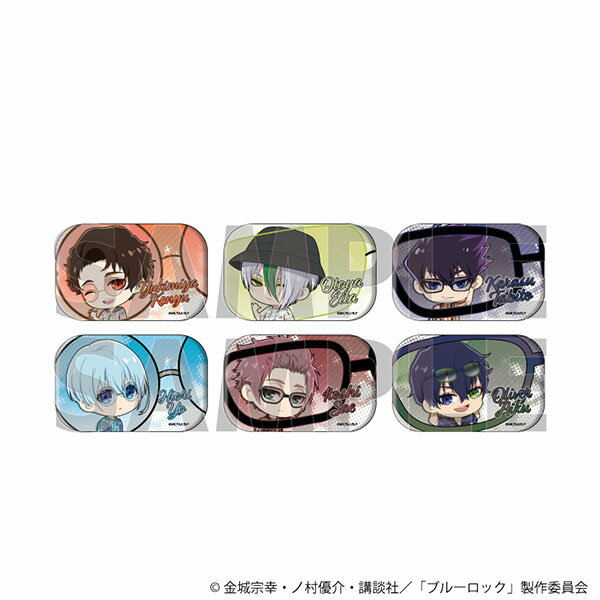 スクエア缶バッジ「TVアニメ『ブルーロック』」02/サングラスver. ミニキャライラスト 6個入りBOX[A3]《発売済・在庫品》