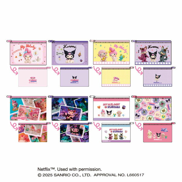 Netflixシリーズ「My Melody ＆ Kuromi」 クリアポーチコレクション 8個入りBOX[エンスカイ]《09月予約》のサムネイル