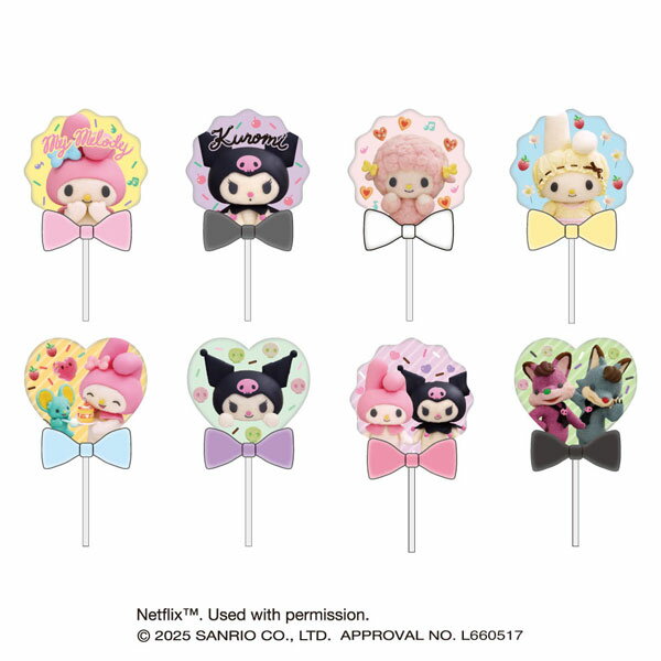 Netflixシリーズ「My Melody ＆ Kuromi」 キャンディー型アクリルキーホルダー 8個入りBOX[エンスカイ]《09月予約》のサムネイル