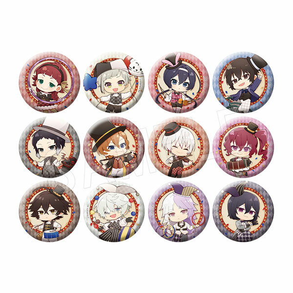 文豪ストレイドッグス トレーディング缶バッジ ミニキャラ サーカスver. 12個入りBOX[中外鉱業]《01月予約》