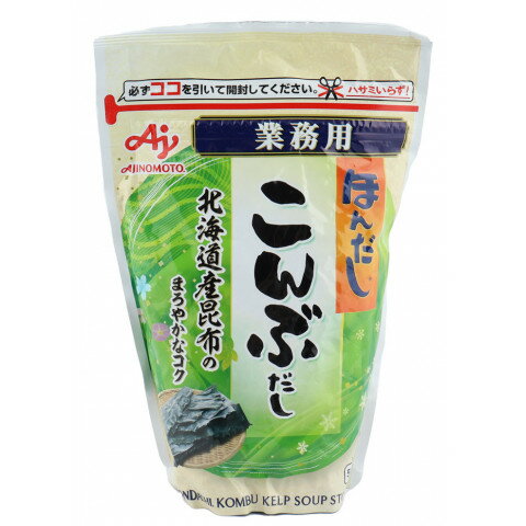 【常温】 北海道産の真昆布粉末を100％使用した甘くまろやかな、こんぶ風味調味料です。 だし用途はもちろん、炒めものや煮込料理のコクづけなど、さまざまな料理のかくし味としても幅広くお使いいただけます。 使いやすい500g袋です。 ※在庫以上の数量をご希望の場合は、お手数ですがご注文前に弊社までお電話にてご連絡頂きたくお願い申し上げます。 名称味の素　ほんだし こんぶだし　500g商品番号x00173177006製造者味の素 東京都中央区京橋一丁目15番1号販売単位袋保存方法常温賞味期限パッケージに記載規格（内容量）500g最終加工地日本(主原産地は異なる場合がございます。)ケース入数12袋使用方法味噌汁・すまし汁に一人分1gが目安です。浅漬けの作り方【材料(2人分)】 A{キャベツ(ざく切り)…70g、きゅうり(薄切り)…30g、しょうがのせん切り…適量} 本品…5g、塩昆布(減塩)…適量 【調理方法】 ボウルにA、「ほんだしこんぶだし」を入れ、10分程漬ける。 器にを盛りつける。 お好みで塩昆布をのせる。原材料食塩(国内製造)、砂糖、風味原料(こんぶ粉末、こんぶエキス)／グルタミン酸ナトリウム、塩化カリウム、マンニット、リボヌクレオタイドナトリウム、コハク酸ナトリウムアレルギー無し添加物表示グルタミン酸ナトリウム、塩化カリウム、マンニット、リボヌクレオタイドナトリウム、コハク酸ナトリウム※ご注意【免責】アミカネットショップでは、最新の商品情報をサイト上に表示するよう努めておりますが、メーカーの都合等により、商品規格・仕様（容量、パッケージ、原材料、原産国等）が変更される場合がございます。このため、実際にお届けする商品とサイト上の表記が異なる場合がございますので、ご使用前には必ずお届けした商品の商品ラベルや注意書きをご確認ください。さらに詳細な商品情報が必要な場合は、メーカー等にお問い合わせください。画像はイメージとなります。実際にお届けする商品とパッケージ等が異なる場合がございますので、予めご了承ください。