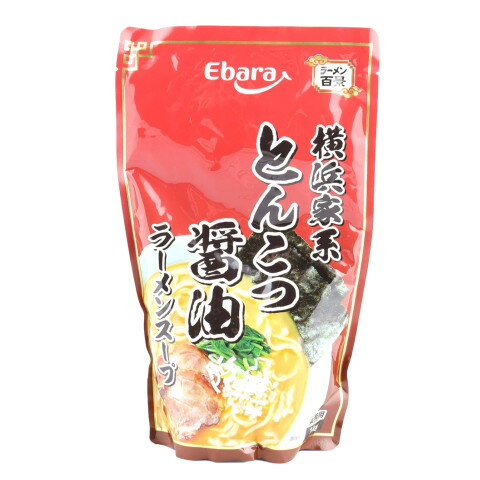 【常温】 コク深い豚骨スープに旨味のある鶏骨スープを合わせました。本醸造醤油で後味を引きしめ、鶏油で風味豊かに仕上げました。 ※在庫以上の数量をご希望の場合は、お手数ですがご注文前に弊社までお電話にてご連絡頂きたくお願い申し上げます。 名称エバラ食品　横浜家系とんこつ醤油ラーメンスープ　1kg商品番号x43671288008製造者エバラ食品 神奈川県横浜市西区みなとみらい四丁目4番5号販売単位kg保存方法常温賞味期限パッケージに記載規格（内容量）1kg最終加工地日本(主原産地は異なる場合がございます。)ケース入数12kg調理方法本品を約7〜8倍に薄めてご使用ください。本品40ml(約45g)に対し、お湯またはがらスープ270mlで薄めてください。(お好みにより量は加減してください)本品1袋(1kg)で約22人分のラーメンスープが作れます。原材料醤油(国内製造)、ポークエキス、鶏油、チキンエキス、食塩、蛋白加水分解物、砂糖、調味油脂、にんにく／調味料(アミノ酸等)、増粘剤(タマリンド)、酸化防止剤(ビタミンE)、(一部に小麦・大豆・鶏肉・豚肉を含む)アレルギー小麦・大豆・鶏肉・豚肉添加物表示調味料(アミノ酸等)、増粘剤(タマリンド)、酸化防止剤(ビタミンE)※ご注意【免責】アミカネットショップでは、最新の商品情報をサイト上に表示するよう努めておりますが、メーカーの都合等により、商品規格・仕様（容量、パッケージ、原材料、原産国等）が変更される場合がございます。このため、実際にお届けする商品とサイト上の表記が異なる場合がございますので、ご使用前には必ずお届けした商品の商品ラベルや注意書きをご確認ください。さらに詳細な商品情報が必要な場合は、メーカー等にお問い合わせください。画像はイメージとなります。実際にお届けする商品とパッケージ等が異なる場合がございますので、予めご了承ください。