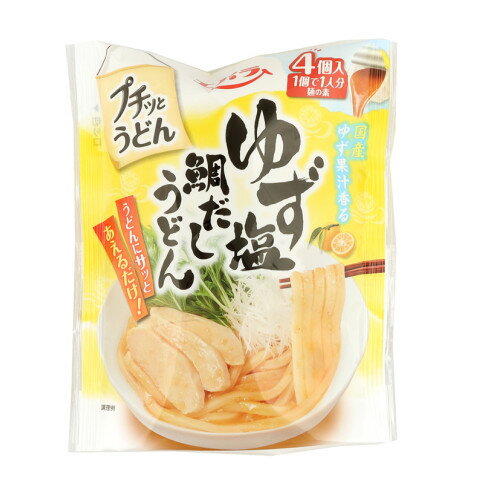 【4/11追加】【夏商材　8月31日まで】エバラ食品　プチッとうどん ゆず塩鯛だしうどん　21g×4