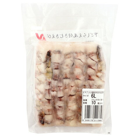 【冷凍】 自然の力を利用した、粗放養殖された美味しいブラックタイガーを原料に使用しています。1尾あたり約20センチ、約45gの特大(6/8サイズ相当)伸ばしえびです。 ※在庫以上の数量をご希望の場合は、お手数ですがご注文前に弊社までお電話にてご連絡頂きたくお願い申し上げます。 名称ニチレイ　下ごしらえBT尾付むきえび(6L)　10尾商品番号x00730089007メーカーニチレイ 東京都中央区築地六丁目19番20号販売単位パック保存方法冷凍賞味期限パッケージに記載規格（内容量）10尾(約450g)最終加工地インドネシア・ベトナム(主原産地は異なる場合がございます。)ケース入数18パックご使用方法●真空包装のまま完全に解凍してご使用ください。半解凍のままえびを取り出されますと、えびが折れる恐れがございます。 ●加熱して召し上がってください。原材料ブラックタイガー(えび、養殖)、食塩／pH調整剤、調味料(アミノ酸)、塩化Mgアレルギーえび添加物表示pH調整剤、調味料(アミノ酸)、塩化Mg※ご注意【免責】アミカネットショップでは、最新の商品情報をサイト上に表示するよう努めておりますが、メーカーの都合等により、商品規格・仕様（容量、パッケージ、原材料、原産国等）が変更される場合がございます。このため、実際にお届けする商品とサイト上の表記が異なる場合がございますので、ご使用前には必ずお届けした商品の商品ラベルや注意書きをご確認ください。さらに詳細な商品情報が必要な場合は、メーカー等にお問い合わせください。画像はイメージとなります。実際にお届けする商品とパッケージ等が異なる場合がございますので、予めご了承ください。