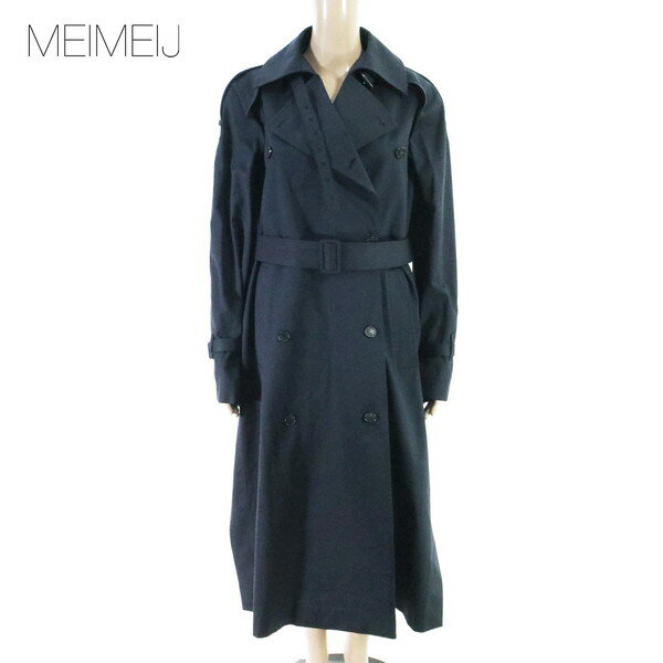 Rakuten - 80%OFF 新品 メイメイジェイ MEIMEI J コート 40 ECO168 Mサイズ ネイビー レディース トレンチコート ダブルコート ロングジレコート 2way イタリア製