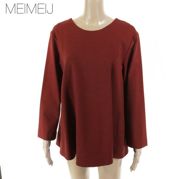 80%OFF 新品 メイメイジェイ MEIMEI J カットソー 40 ECS1118 Mサイズ ボルドー レディース トップス 長袖 イタリア製 アウトレット