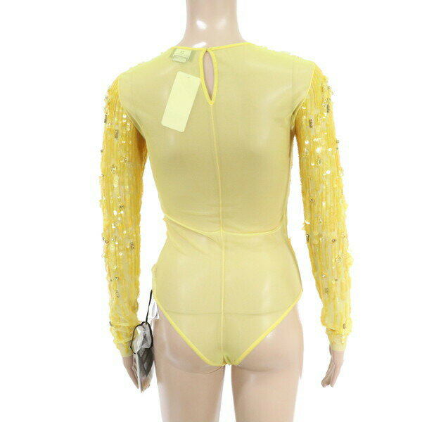 90%OFF 新品 エリザベッタフランキ ELISABETTA FRANCHI カットソー 38 ECS993 Sサイズ イエロー レディース ビジュートップス アウトレット