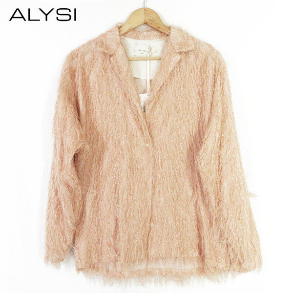Rakuten - 90%OFF 新品 アリジ ALYSI ジャケット 42 EJK345 Lサイズ ピンク レディース アウター シングルジャケット ラメ イタリア製