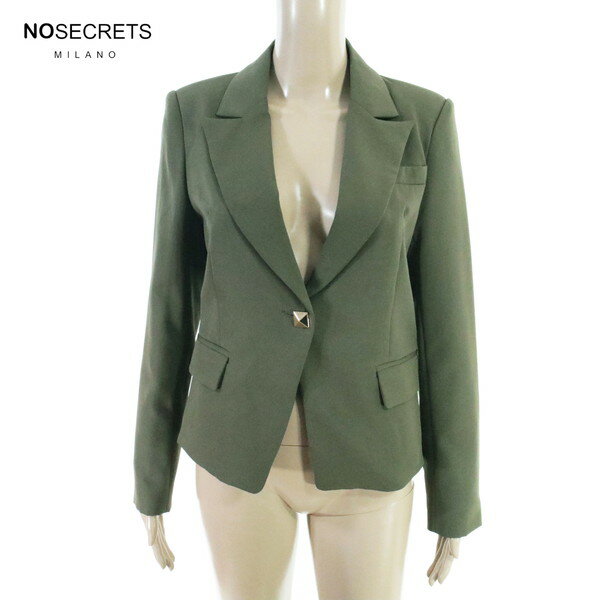 Rakuten - 85%OFF 訳あり 新品 ノーシークレッツ NO SECRETS ジャケット 42 EJK411 M Lサイズ カーキ レディース テーラードジャケット スタッズボタン 長袖 シングル