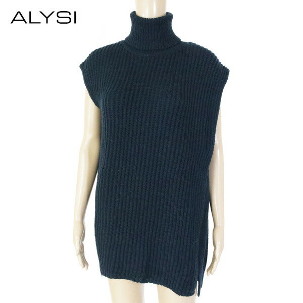 【スーパーSALE割引対象商品】80%OFF 新品 アリジ ALYSI ニット S EKN768 フリーサイズ ダークブルー ..
