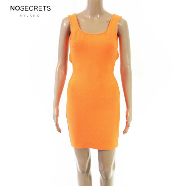 Rakuten - 80%OFF 新品 ノーシークレッツ NO SECRETS ワンピース 40 EOP1884 Sサイズ オレンジ レディース ノースリーブワンピース タイト ストレッチ