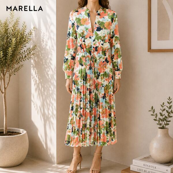 極美品　MARELLA マレーラ ロングワンピース 総柄 ロング　リボンベルト 楽天市場】マレーラ（ワンピース｜レディースファッション）の通販