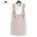 85%OFF 新品 エリザベッタフランキ ELISABETTA FRANCHI ワンピース 40 EOP1447 Mサイズ ピンク レディース ノースリーブワンピース ラインストーン イタリア製(4)