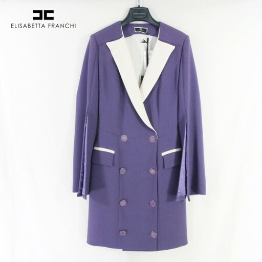 85%OFF 新品 エリザベッタフランキ ELISABETTA FRANCHI ワンピース 40 EOP1468 S Mサイズ パープル レディース 袖付きワンピース 襟付き ダブル イタリア製 85%OFF 新品 エリザベッタフランキ ELISABETTA FRANCHI ワンピース 40 EOP1468 S Mサイズ パープル レディース 袖付きワンピース 襟付き ダブル イタリア製