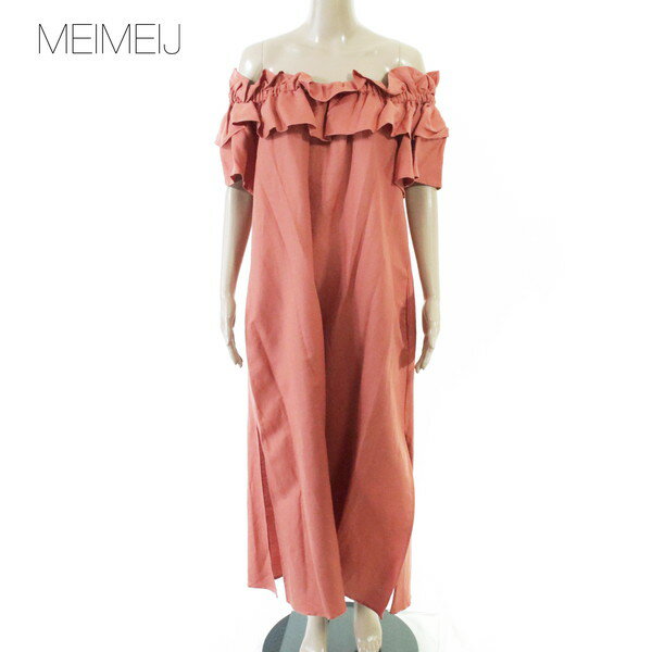 Rakuten - 80%OFF 新品 メイメイジェイ MEIMEI J ワンピース 40 EOP1844 M Lサイズ オレンジ ブラウン レディース オフショルダーワンピース リネン イタリア製