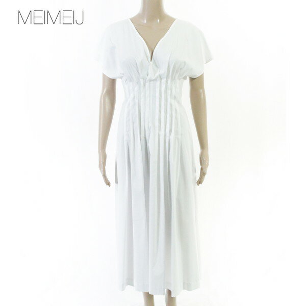 Rakuten - 80%OFF 新品 メイメイジェイ MEIMEI J ワンピース 40 EOP1845 S Mサイズ ホワイト レディース 半袖ロングワンピース コットン イタリア製