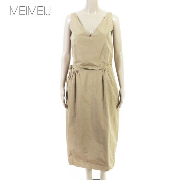 Rakuten - 80%OFF 新品 メイメイジェイ MEIMEI J ワンピース 40 EOP1829 Mサイズ ベージュ レディース ロングワンピース ノースリーブワンピース イタリア製