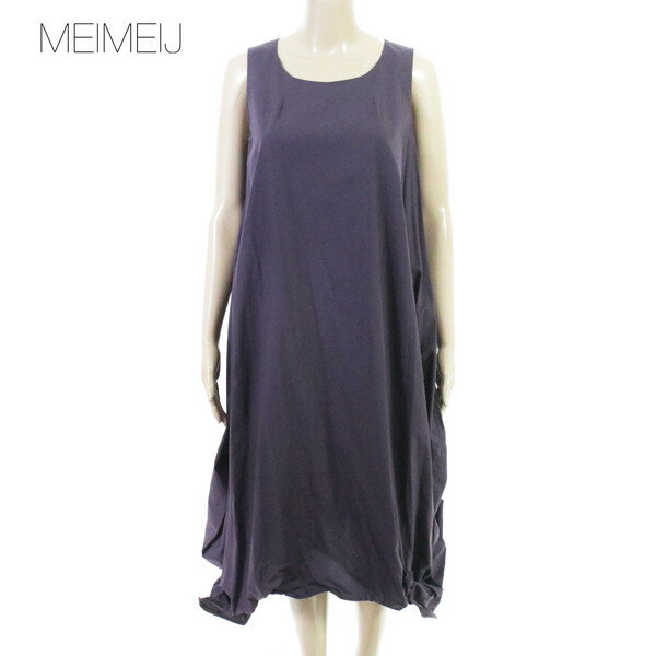 Rakuten - 80%OFF 新品 メイメイジェイ MEIMEI J ワンピース 40 EOP1831 Mサイズ パープル レディース ロングワンピース ノースリーブ コットン イタリア製
