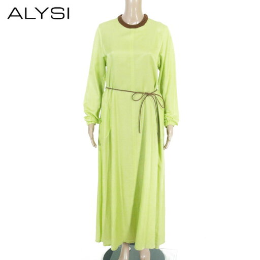 85%OFF 新品 アリジ ALYSI ワンピース 42 EOP1536 Lサイズ ライムグリーン レディース ロング丈ワンピース コットン×シルク 長袖 ベルト付き イタリア製 85%OFF 新品 アリジ ALYSI ワンピース 42 EOP1536 Lサイズ ライムグリーン レディース ロング丈ワンピース コットン×シルク 長袖 ベルト付き イタリア製