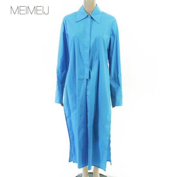 Rakuten - 80%OFF 新品 メイメイジェイ MEIMEI J ワンピース 40 EOP1862 M Lサイズ ブラック レディース ロングワンピース コットン シャツワンピースイタリア製