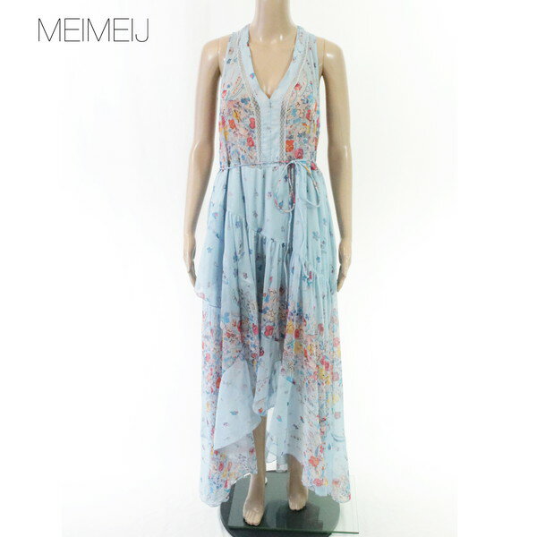 Rakuten - 80%OFF 新品 メイメイジェイ MEIMEI J ワンピース 40 EOP1872 Mサイズ ライトブルー レディース シアーワンピース フラワー柄 イタリア製
