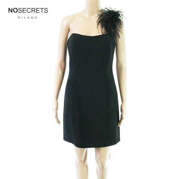 Rakuten - 80%OFF 新品 ノーシークレッツ NO SECRETS ワンピース 42 EOP1873 Mサイズ ブラック レディース ワンショルダーワンピース フェザー