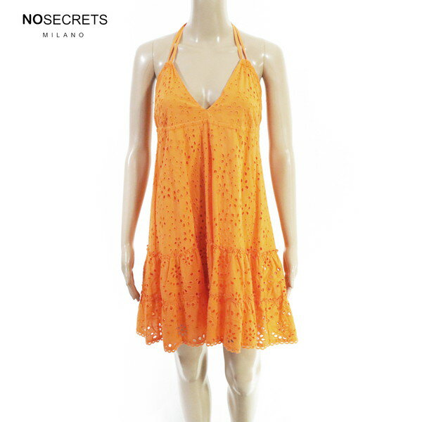 Rakuten - 80%OFF 新品 ノーシークレッツ NO SECRETS ワンピース 42 EOP1922 Mサイズ オレンジ レディース ホルターネックワンピース コットンレース