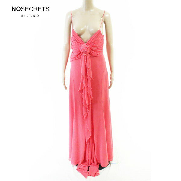 Rakuten - 80%OFF 新品 ノーシークレッツ NO SECRETS ワンピース 42 EOP1931 Mサイズ レッド レディース ロング丈ドレス ノースリーブ フラワーモチーフ