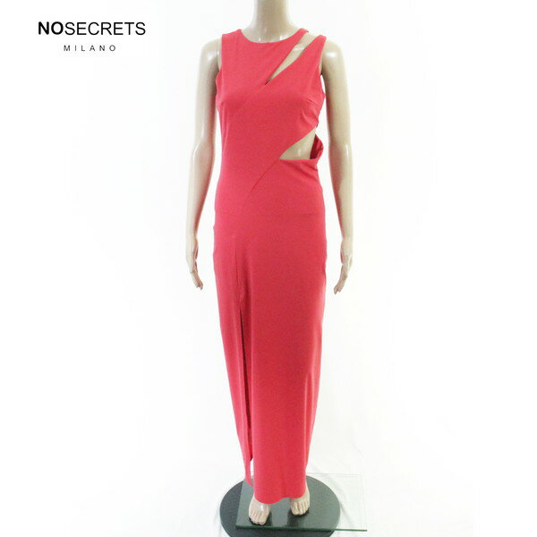 Rakuten - 80%OFF 新品 ノーシークレッツ NO SECRETS ワンピース 42 EOP1935 Mサイズ レッド レディース ノースリーブワンピース ロング丈 ウエスト見せカッティング