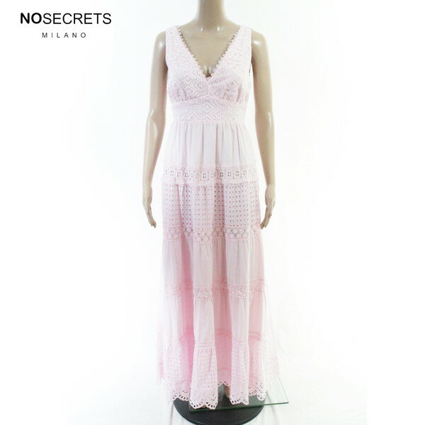 Rakuten - 80%OFF 新品 ノーシークレッツ NO SECRETS ワンピース 38 EOP1940 XSサイズ ピンク レディース ロングワンピース ノースリーブ レース